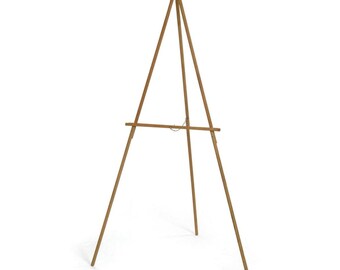 Solid Wood Floor Standing Tripod Easel — Sign Display Stand (Assembly Required)