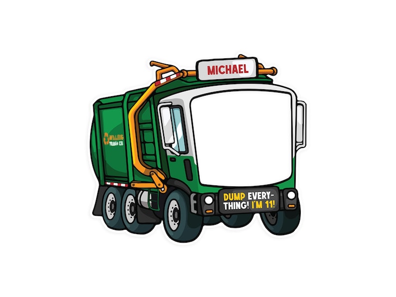 Trash Picture Frame Custom Garbage Truck Photo Booth Frame, Personalized Party Prop - Etsy