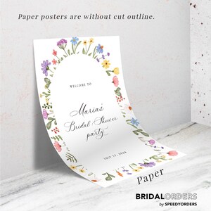 Wildflowers Bridal Shower Welcome Sign, Acrylic Wildflower Bridal Shower Sign, Wildflowers Bridal Shower Decorations, Bridal Shower Signs Paper