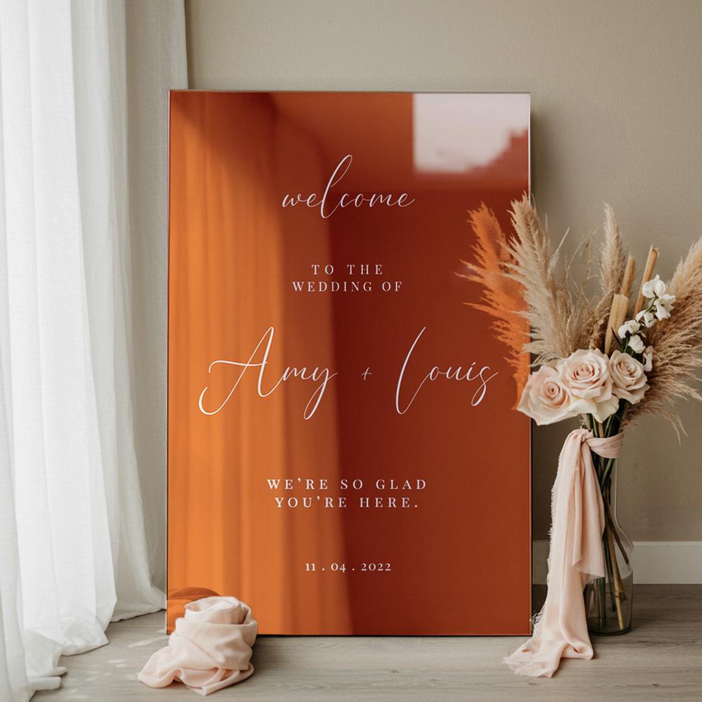 Terracotta Wedding Sign, Terracotta Welcome to the Wedding of Sign, Terracotta Wedding Welcome Sign, Terracotta Wedding Decor
