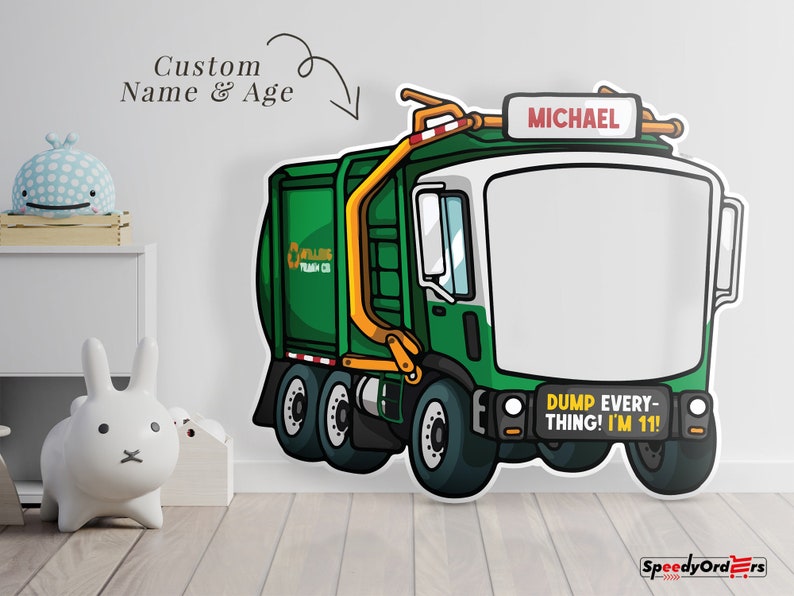 Trash Picture Frame Custom Garbage Truck Photo Booth Frame, Personalized Party Prop - Etsy
