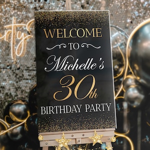 30th Birthday Sign, Custom Welcome Sign for 30th Birthday Party, Personalized 30th Birthday Party Welcome Sign, 30th Birthday Decorations
