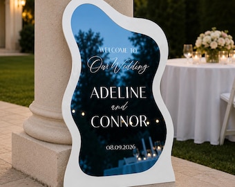 Custom Wedding Sign, Minimalist Wedding Welcome Sign, Acrylic, Frosted or Mirror Welcome To Our Wedding Signs, Minimalist Wedding Decor