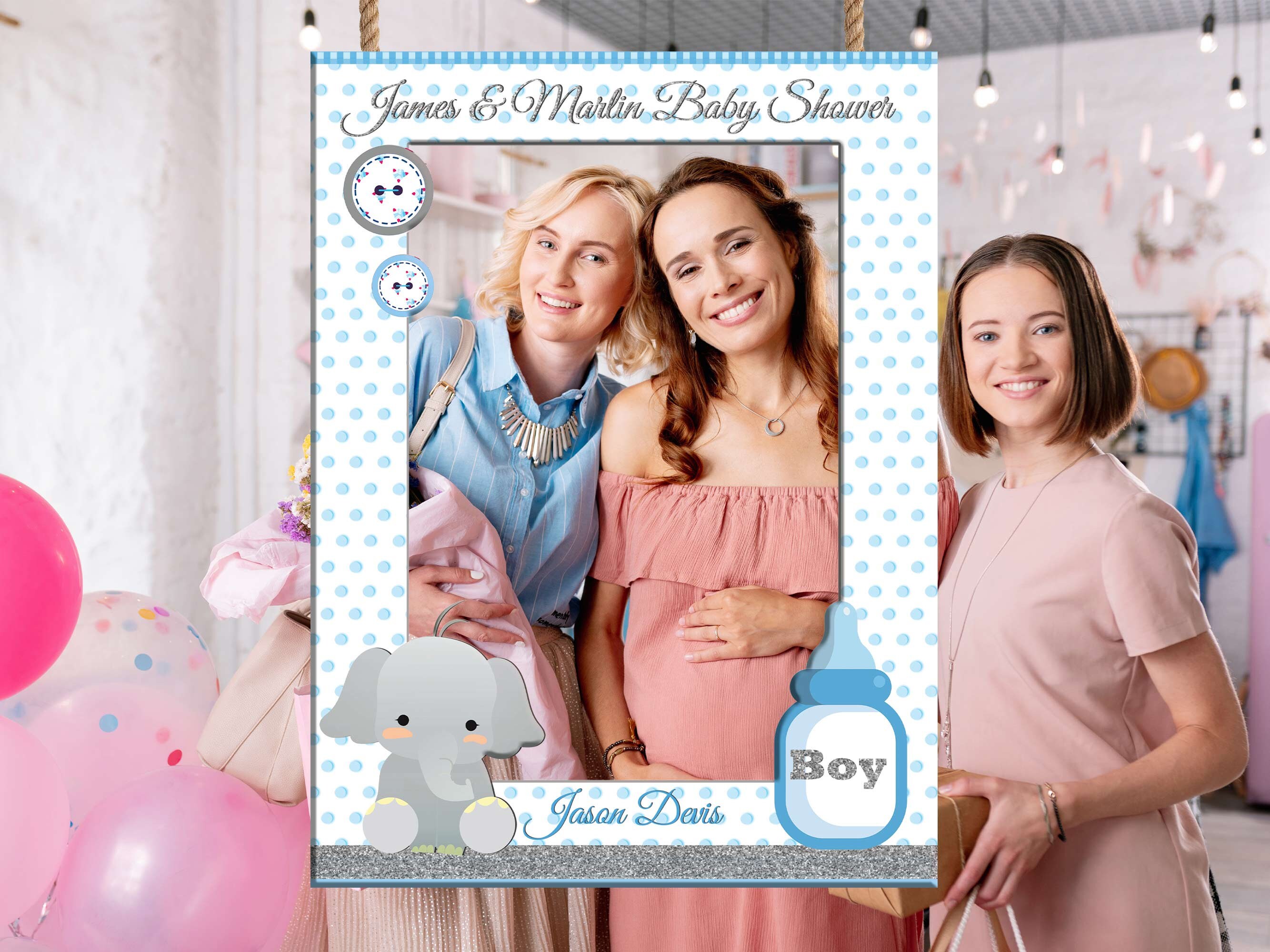 Party Supplies Banners & Signs Baby Shower Photo Booth frame HP themed