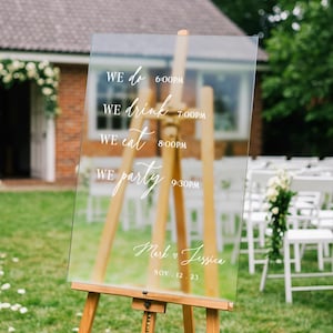 Wedding Timeline Sign, Wedding Order Of Events, Wedding Schedule Sign, Custom Wedding Order of the Day Sign, Wedding Reception Timeline