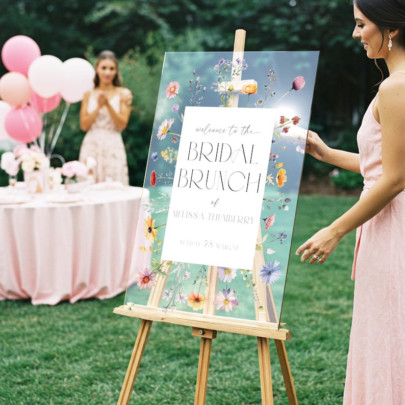 Wildflowers Bridal Shower Sign, Floral Bridal Shower Welcome Sign, Wildflowers Bridal Brunch Sign, Wild Flowers Bridal Decor Acrylic
