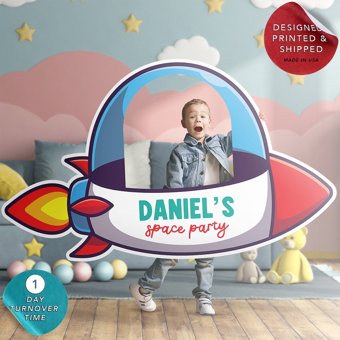 Rocket Ship Photo Booth Frame Rocket Photo Prop Rocket Etsy