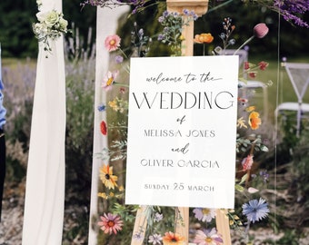 Wildflowers Wedding Sign, Floral Wedding Welcome Sign, Wildflower Welcome To Wedding Sign, Wild Flowers Wedding Decorations SpeedyOrders