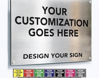 Custom Metal Sign, Personalized Outdoor Metal Signs, Customized Safety Signs, Metal Business Signs, Weatherproof Aluminum Delivery Signs