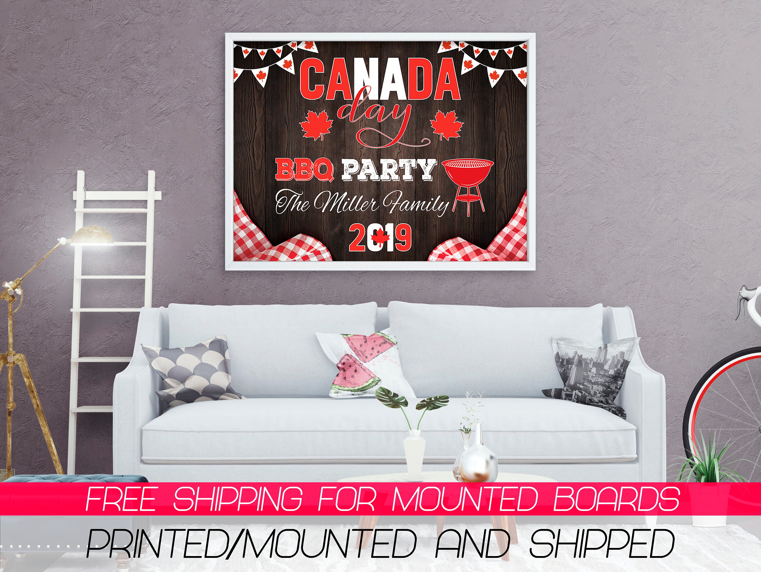 Canada Day Party Banner Canada Day Bbq Family Reunion Bbq Etsy