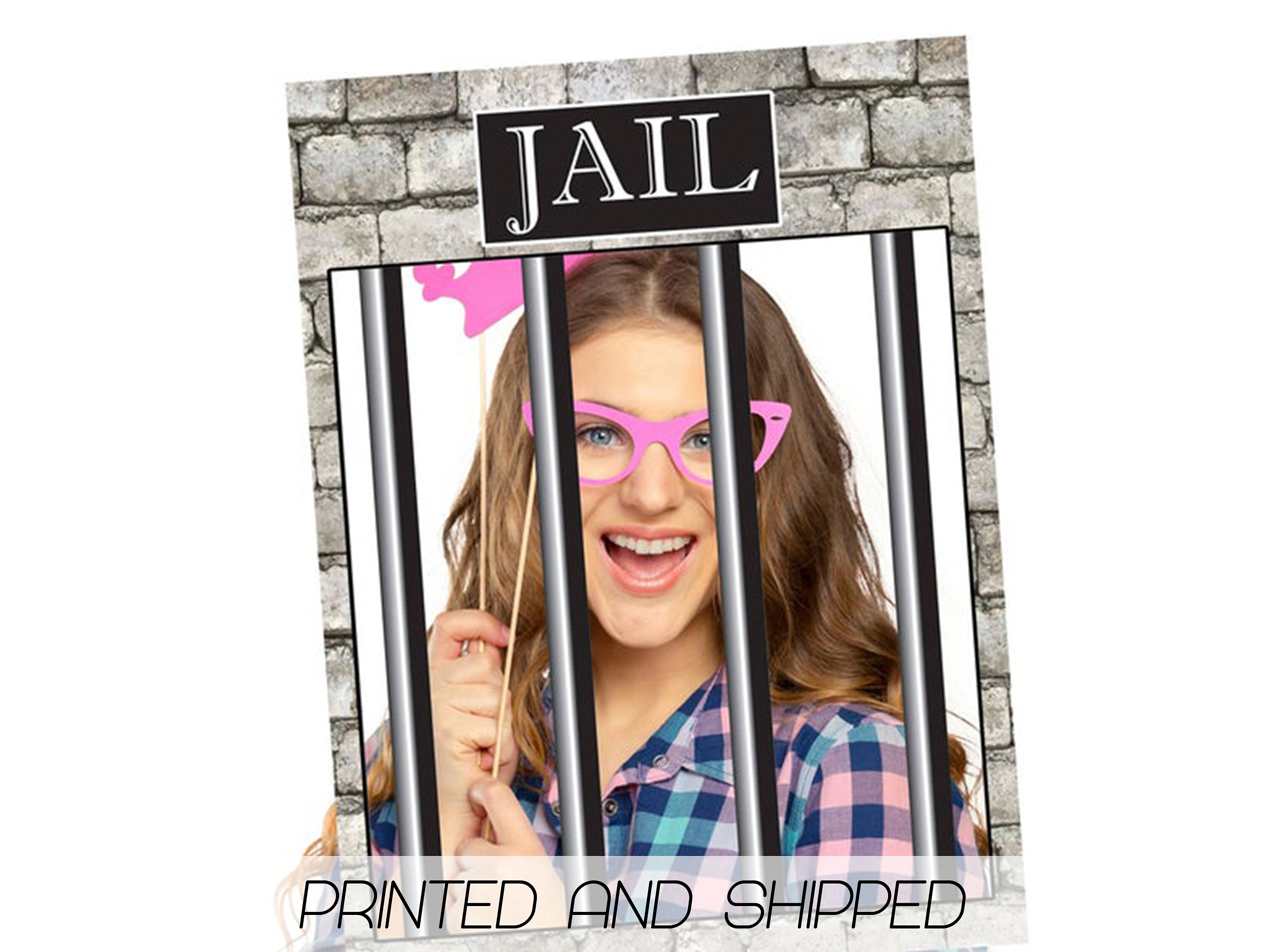 Jail Party Photo booth Frame Prison Jail Frame Prop police Etsy