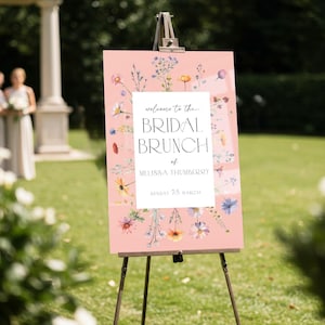 Wildflowers Bridal Shower Sign, Floral Bridal Shower Welcome Sign, Wildflowers Bridal Brunch Sign, Wild Flowers Bridal Decor PVC Board