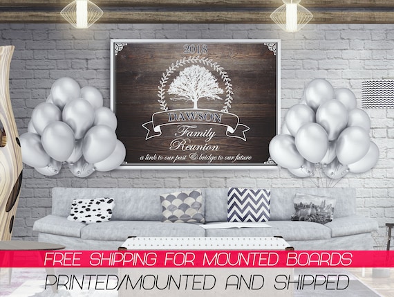 Family Reunion Banner Family Tree Banner Personalized Family Etsy