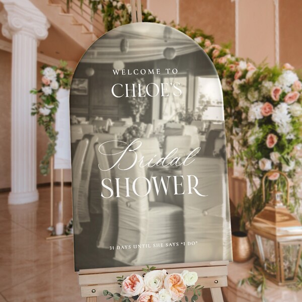 Bridal Shower Mirror Sign Etsy