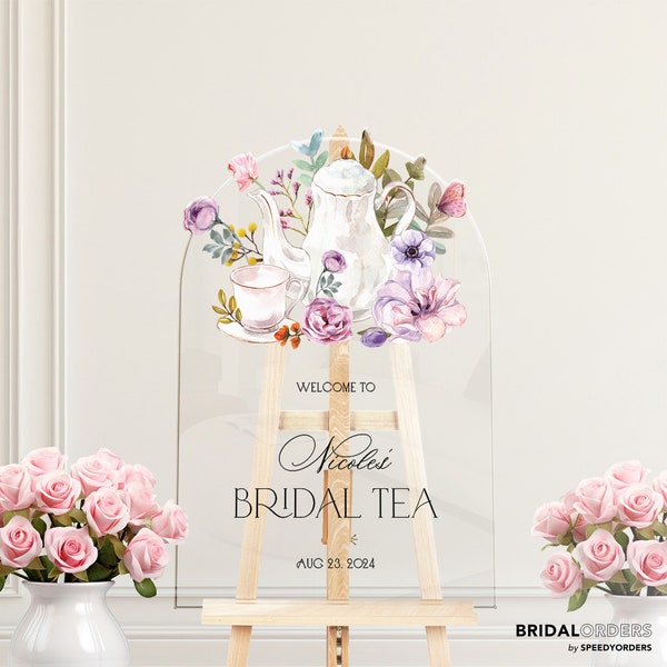 Tea Party Bridal Shower Sign, Bridal Shower Tea Party Welcome Sign, Bridal Shower Sign, Tea Party Bridal Shower Decorations