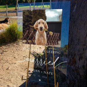 My Humans Are Getting Married Wedding Sign, Pet Wedding Welcome Sign With Photo, Our Humans Are Getting Married Wedding Sign