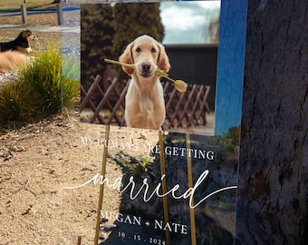 My Humans Are Getting Married Wedding Sign, Pet Wedding Welcome Sign With Photo, Our Humans Are Getting Married Wedding Sign