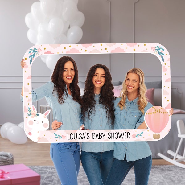 Baby Shower Photo Booth, Baby Shower Photo Prop Frame, Baby Shower Selfie Frame, Baby Shower Decorations, Bunny Baby Shower