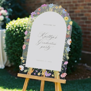 Graduation Sign, Wildflowers Graduation Welcome Sign, Wildflower Graduation Sign, Customized Floral Grad Party Welcome Sign SpeedyOrders