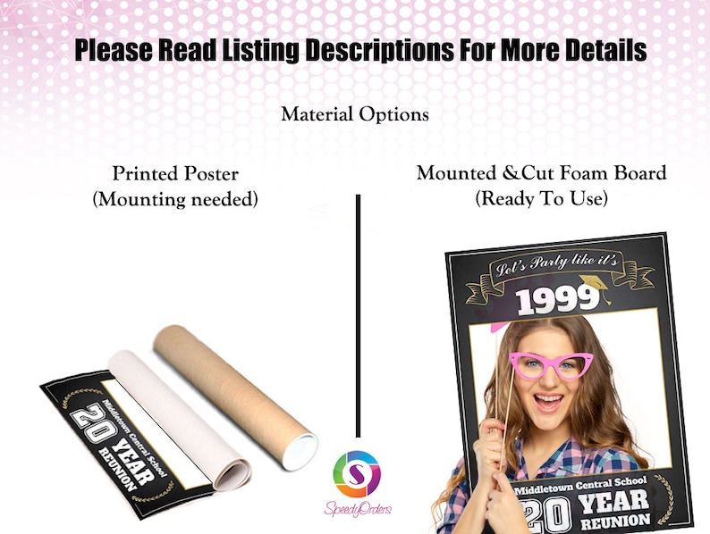Prom Night Party Photo Booth Frame Pinewood High School; 81011160 Senior Prom Photo Prop Class of 2019