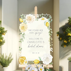 She Found Her Main Squeeze Sign, Bridal Shower Welcome Sign, Main Squeeze Bridal Shower Sign, Lemon Bridal Shower Decorations
