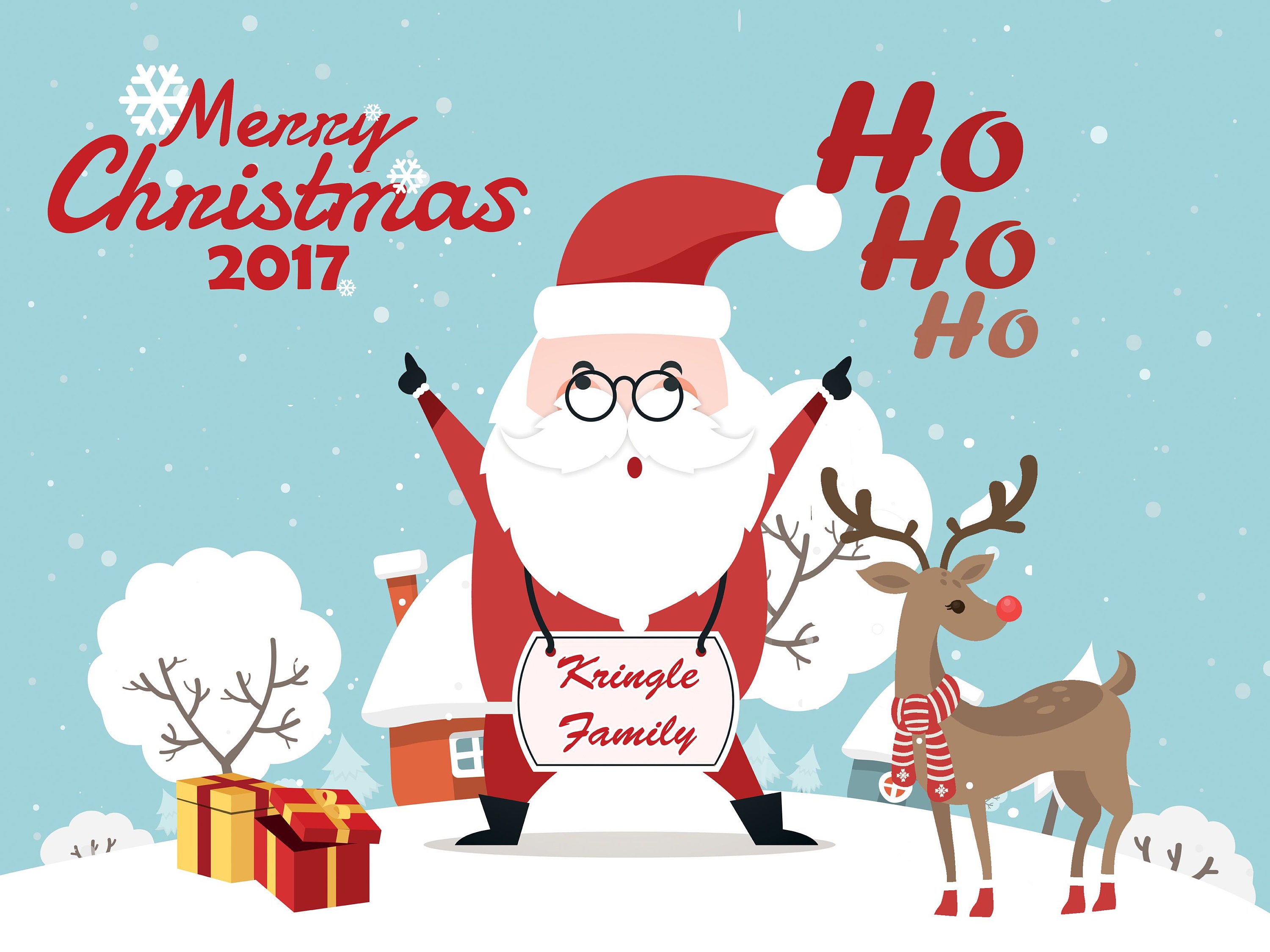 Grand Poster de père Noël personnalisé Rudolph la bannière de | Etsy