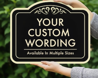 Custom Metal Sign, Personalized Decorative Outdoor Metal Signs, Customized Driveway Signs, Weatherproof Aluminum Signs