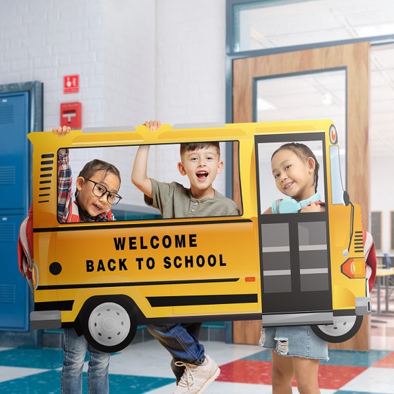 School Bus Photo Booth Frame, School Bus Photo Prop, Back to School Decorations, School Bus Cut Out, School Bus Decorations SpeedyOrders