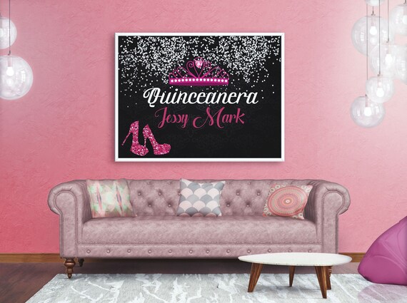 Large Custom Quinceanera Banner Quinceanera Party Sweet 15 Etsy