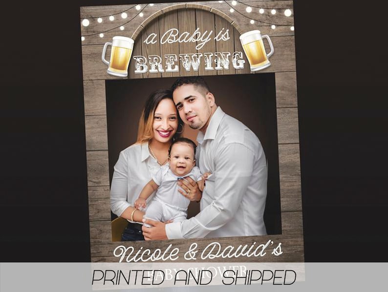Baby Shower Photo Booth Prop Frame Brewing Baby Shower Etsy