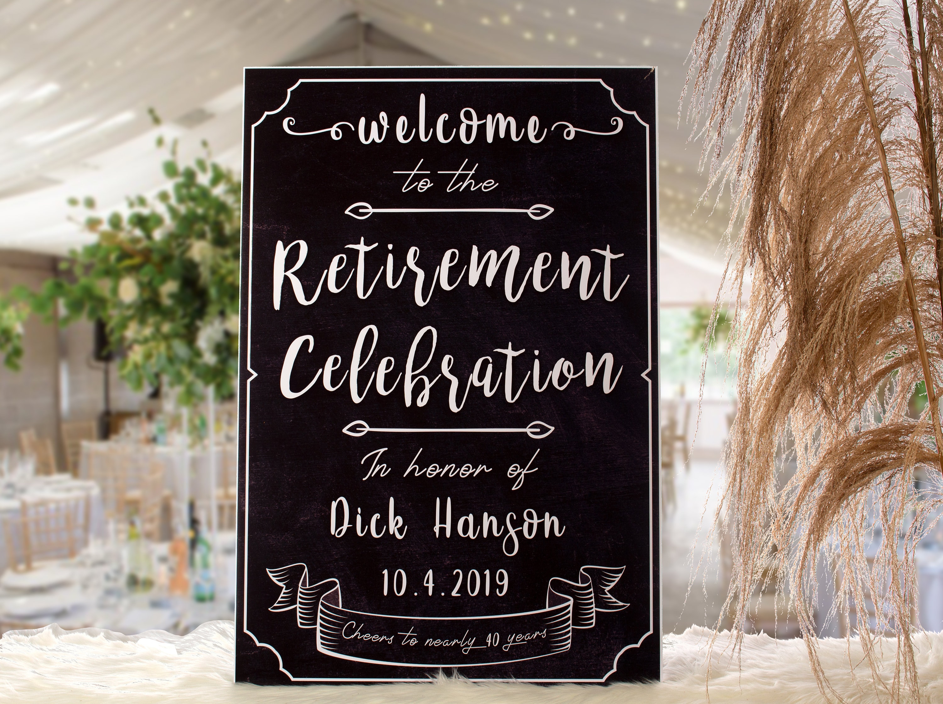 Retirement Party Sign Retirement Celebration Banner Etsy