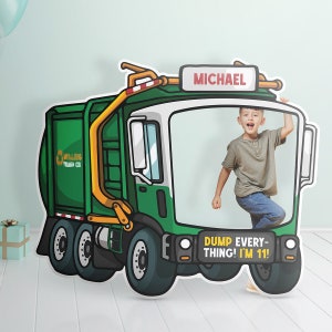 Garbage Truck Photo Booth, Garbage Truck Photo Prop, Customized Trash Truck Photo Frame, Garbage Truck Prop, Garbage Truck Cut Out