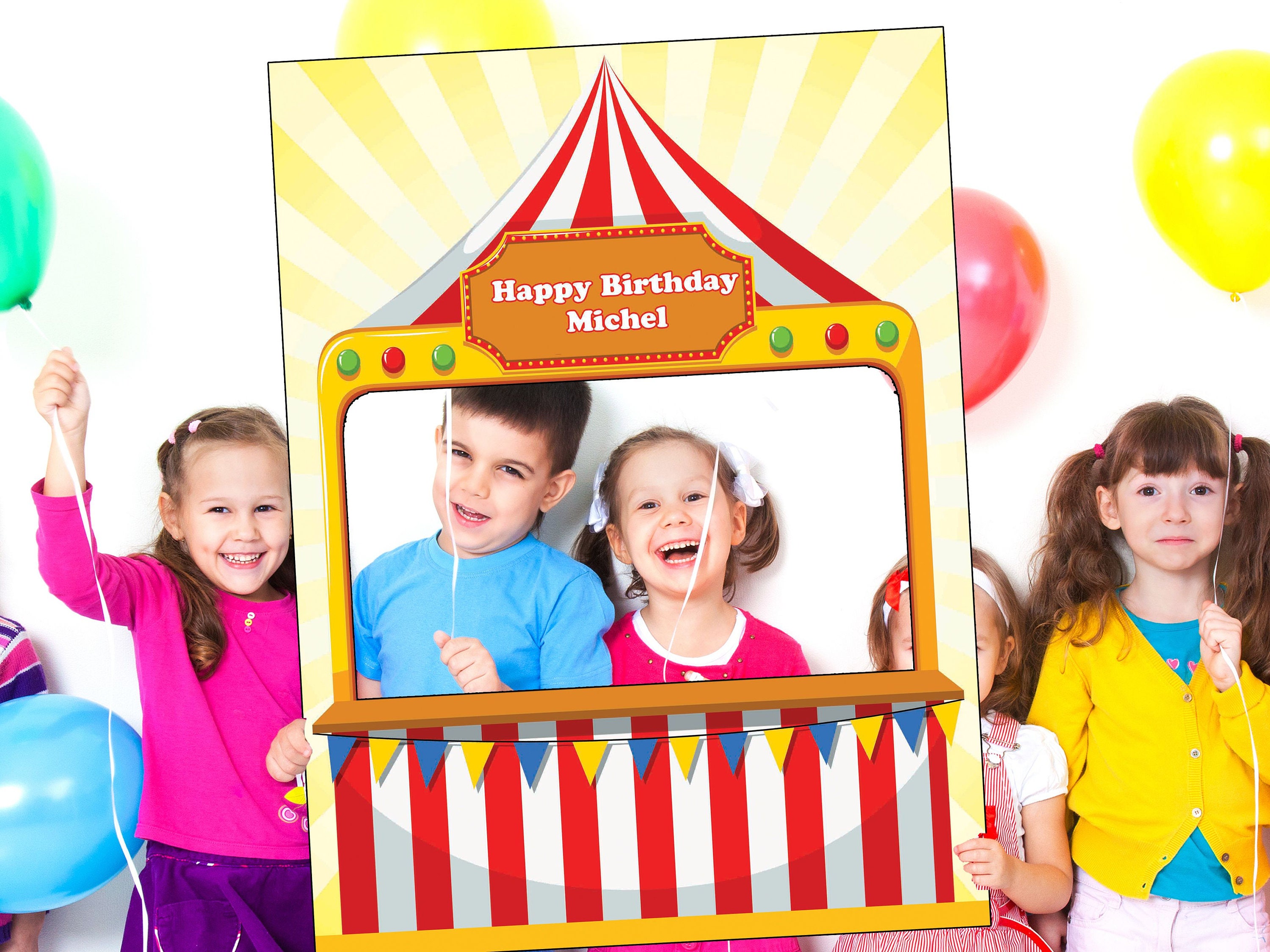 Circus Carnival Tent Kids Birthday Party Photo Booth Cutout Etsy Circus Carnival Tent Kids Birthday Party Photo Booth Cutout Etsy