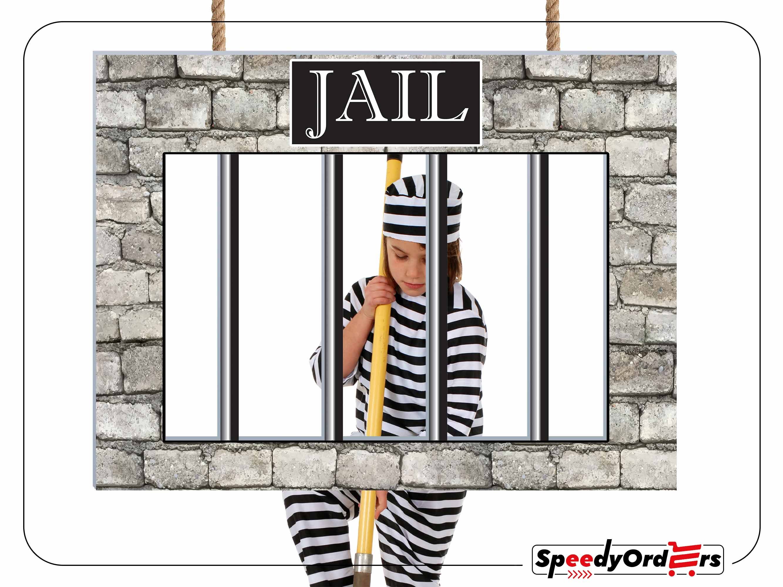 Jail Party Photo Booth Frame Prison Jail Frame Prop Police Etsy Canada