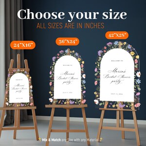 Wildflowers Bridal Shower Welcome Sign, Acrylic Wildflower Bridal Shower Sign, Wildflowers Bridal Shower Decorations, Bridal Shower Signs bild 4