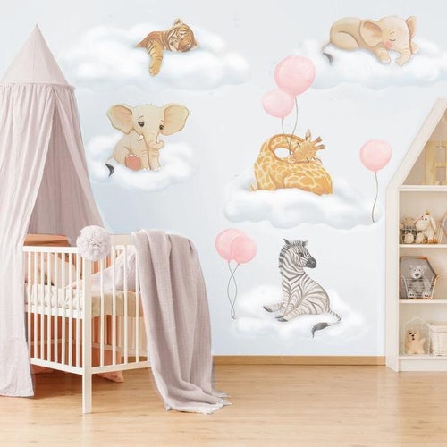 Nursery Decals Safari Wall Stickers Nursery Wall Decal Etsy