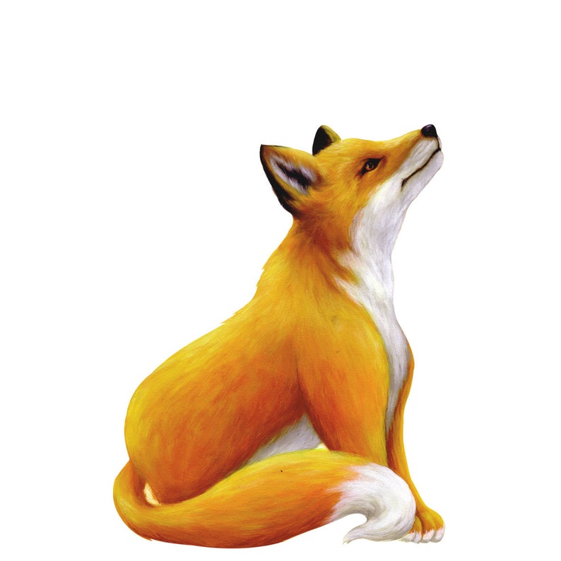 Woodland Animal Decals Fox Decal Fox Wall Decals Woodland Etsy