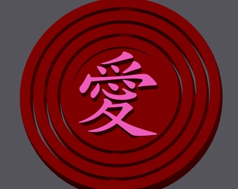 Kanji Fidget Gyro: Spinner antiestrés impreso en 3D
