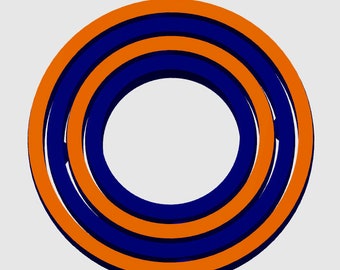 Dual Color Fidget Gyro: 3D Printed Stress Relief Spinner