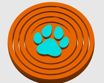 Fidget Gyro con forma de pata de animal: Spinner antiestrés impreso en 3D
