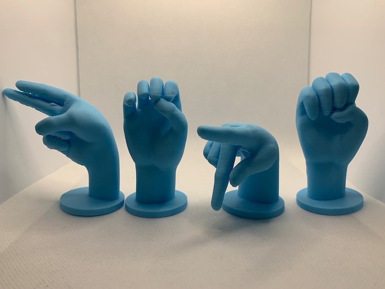 3D LANGUAGE SIGN - Language Letters Sign, Sign Language Letters for Names, 3D Language Letters for Name, 3D Printed Language Sign, No Letter