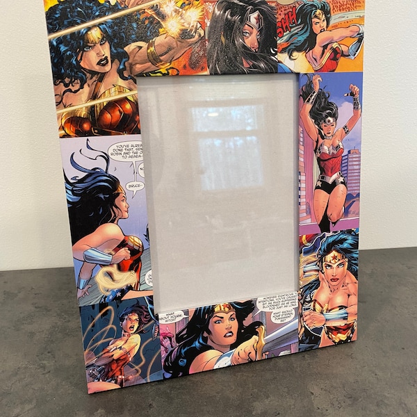 CUSTOM DC Decoupage Comic Book 5X7 Wooden Frame