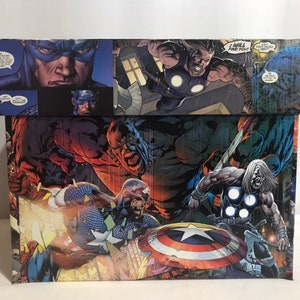 Custom AVENGERS + Spider-Man Decoupage Comic Book Storage Box!!!