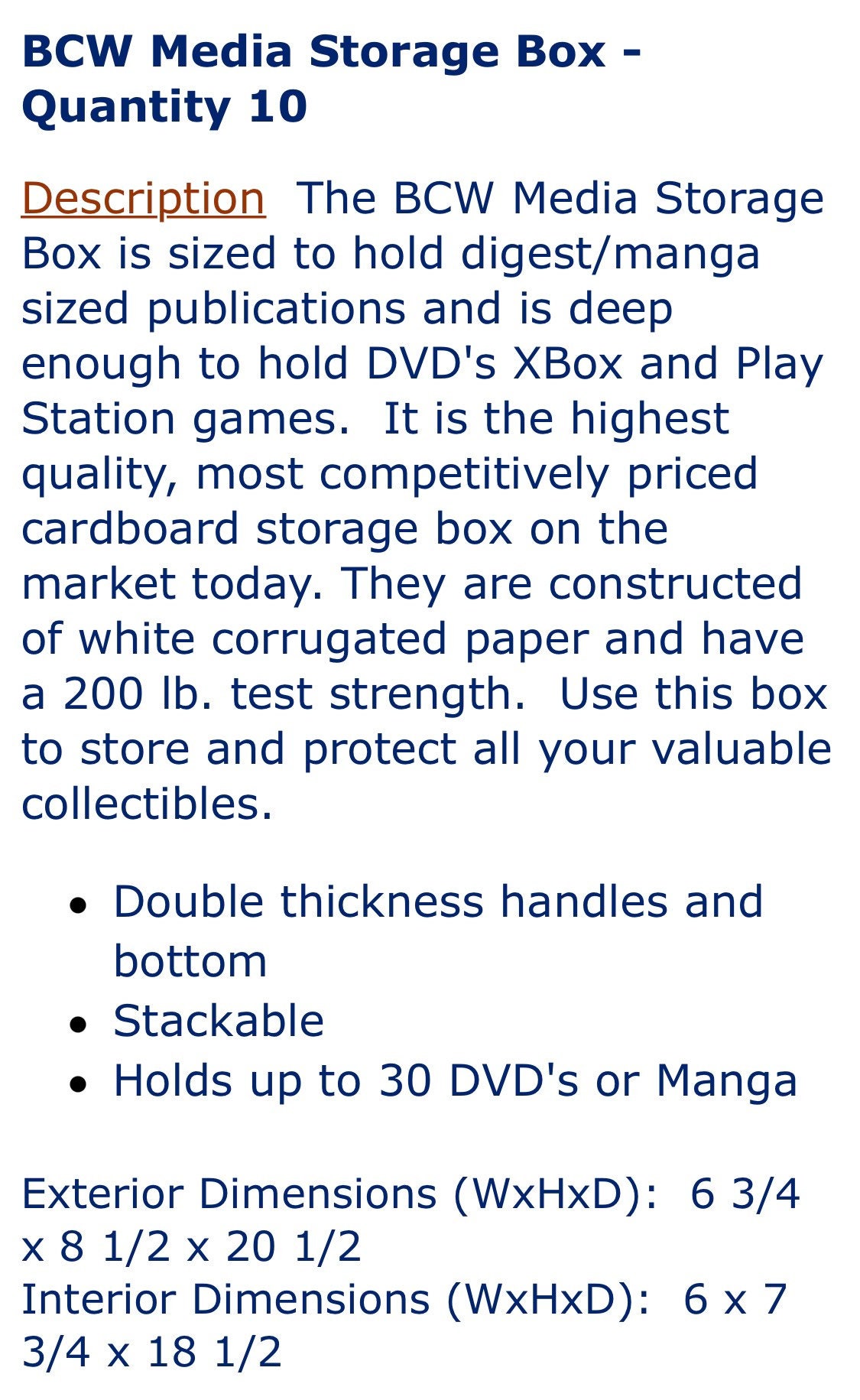 DVD Media Storage Box  Buy the Media Storage Box for DVD or Manga - BCW  Supplies