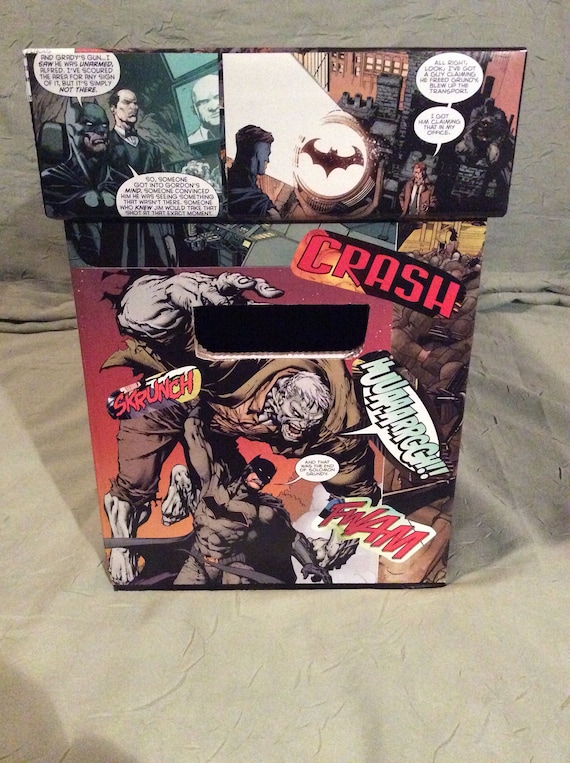 CUSTOM SPIDER-MAN Decoupage Comic Book Storage Box 