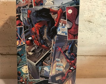 CUSTOM SPIDER-MAN Decoupage Comic Book Storage Box!!!