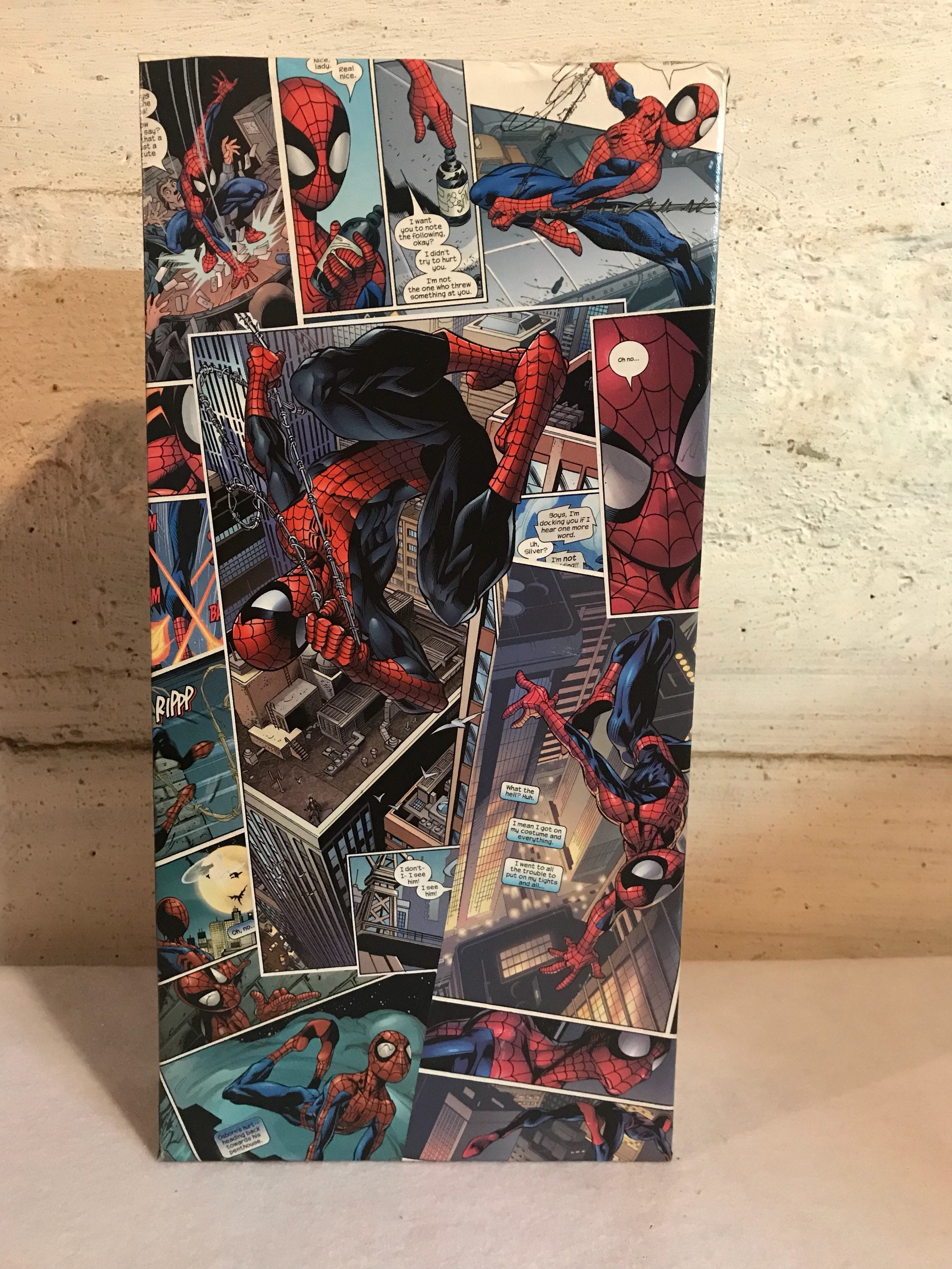 Spider-Man Comic Book Collage Web Background Artwork Fine Art