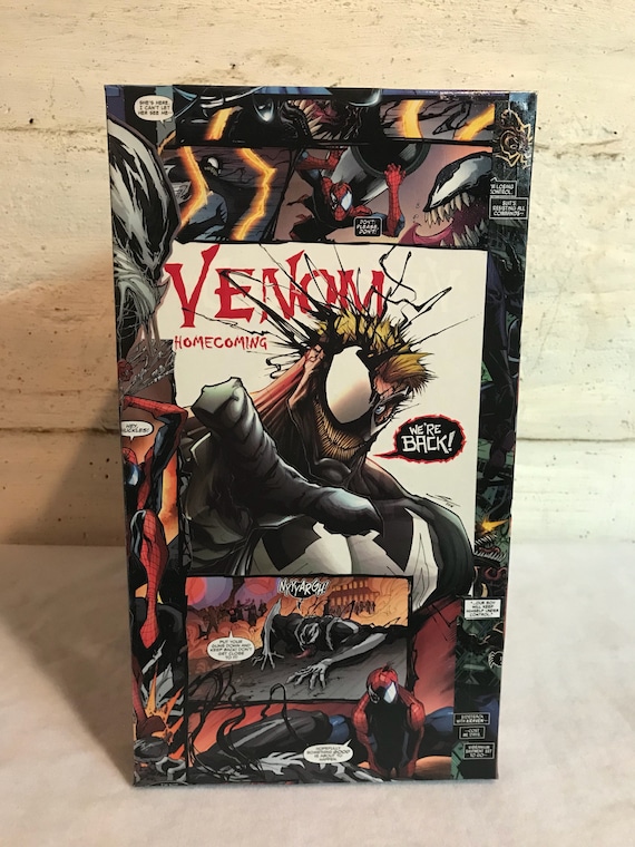 Venom CUSTOM Decoupage Comic Book Storage Box 