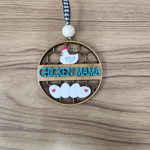 Chicken Mama Ornament, Chicken Lady, Chicken Ornament, Chicken Decor, Farm Chicken Ornament