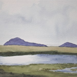 Highland Loch Print of an original watercolour painting